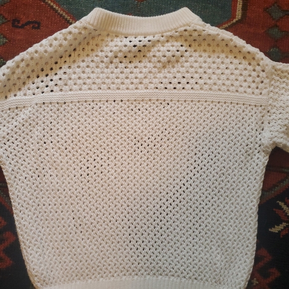 J.Crew White Vintage Style Knit Short Sleeve Sweater Top Buttons Womens XXS - Picture 5 of 13